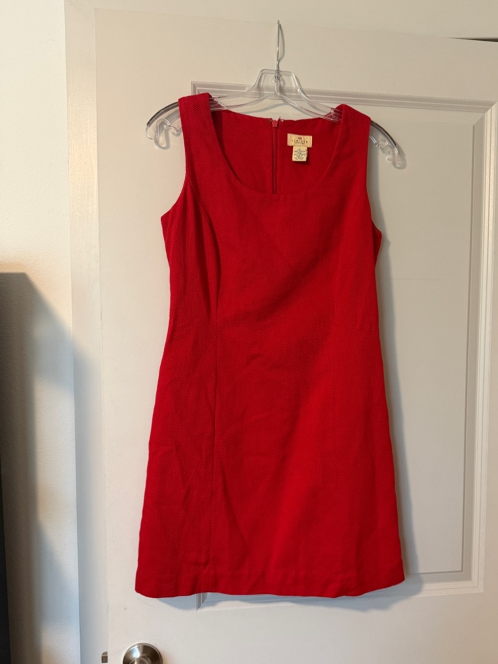 Red Dress Scoop Neck Sleeveless